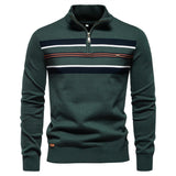 Striped Zip-Up Pullover