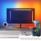 USB RGBIC LED Strip Lights for PC Monitor, App Controlled Gaming Backlight with Music Sync, 24 to 34 Inch Computer Screen LED Lighting for Gaming Room Decor