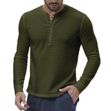 Striped Long-Sleeve Henley