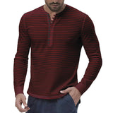Striped Long-Sleeve Henley