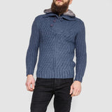 Half-Button Cable-Knit Sweater