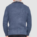 Half-Button Cable-Knit Sweater