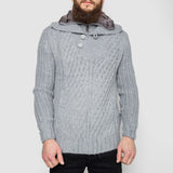 Half-Button Cable-Knit Sweater
