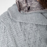 Half-Button Cable-Knit Sweater