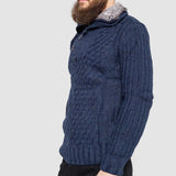 Half-Button Cable-Knit Sweater