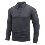 Ribbed Long-Sleeve Quarter-Zip Polo