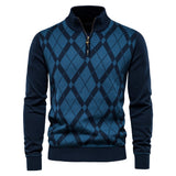 Plaid Quarter-Zip Sweater