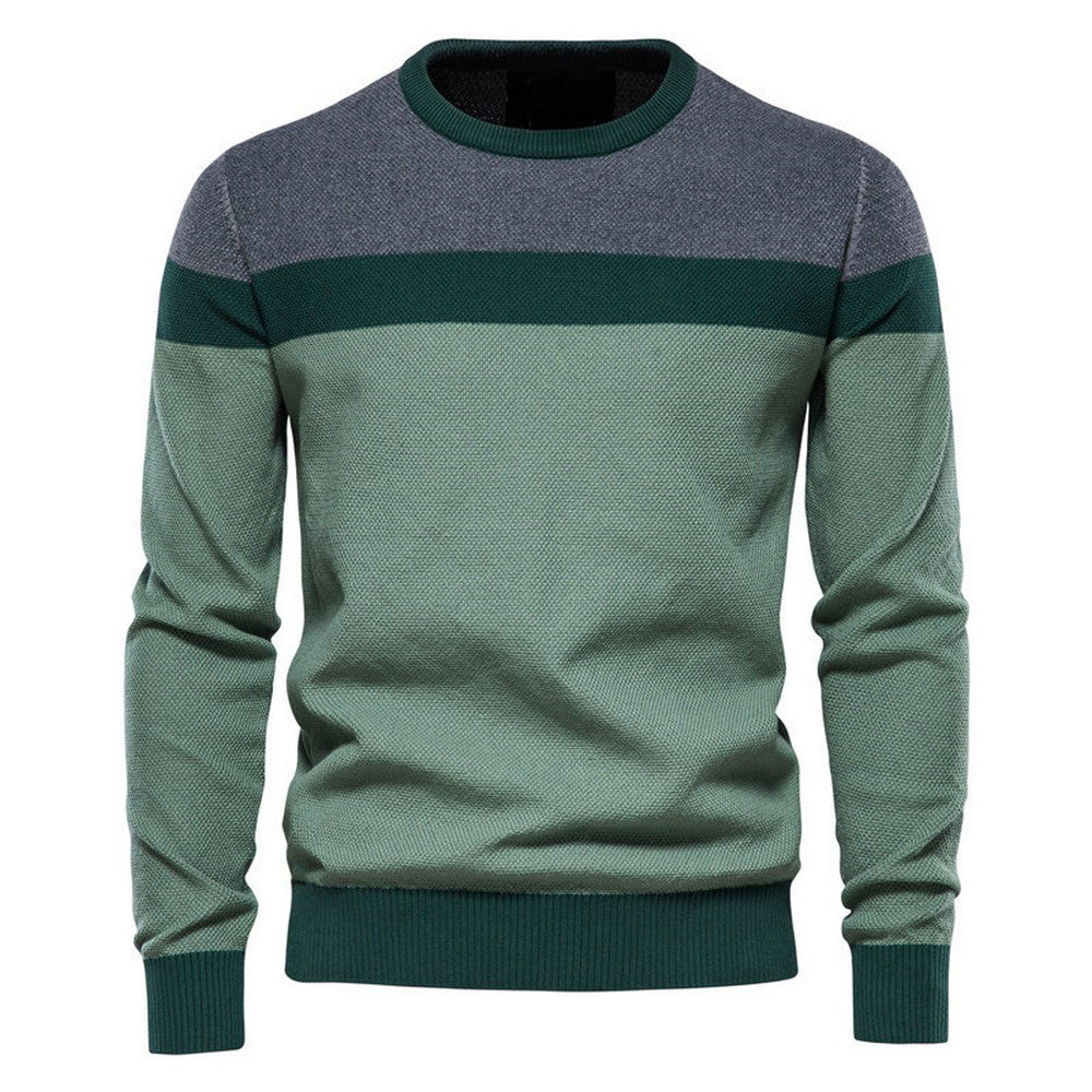Crewneck Monochrome Block Sweater
