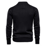 Diamond-Knit Zip-Up Cardigan