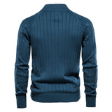 Diamond-Knit Zip-Up Cardigan