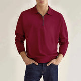Slim Long-Sleeve Quarter-Zip Polo