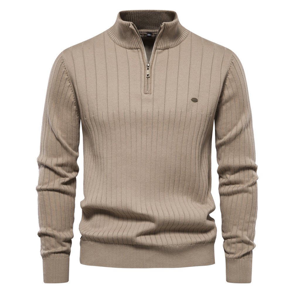 Striped Quarter-Zip Pullover