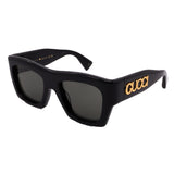 Gucci // Men's // GG1772S 001 Square Sunglasses // Black Gold + Dark Gray