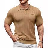 Textured Short-Sleeve Polo