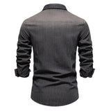 Long-Sleeve Striped Field Button-Up
