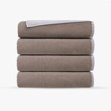 Double Face 4 Pieces Turkish Bath Towels Set