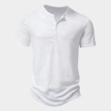 Solid Short-Sleeve Henley