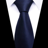 Men's Necktie // Midnight Navy Grid
