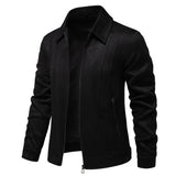 Faux Suede Zip-Front Jacket