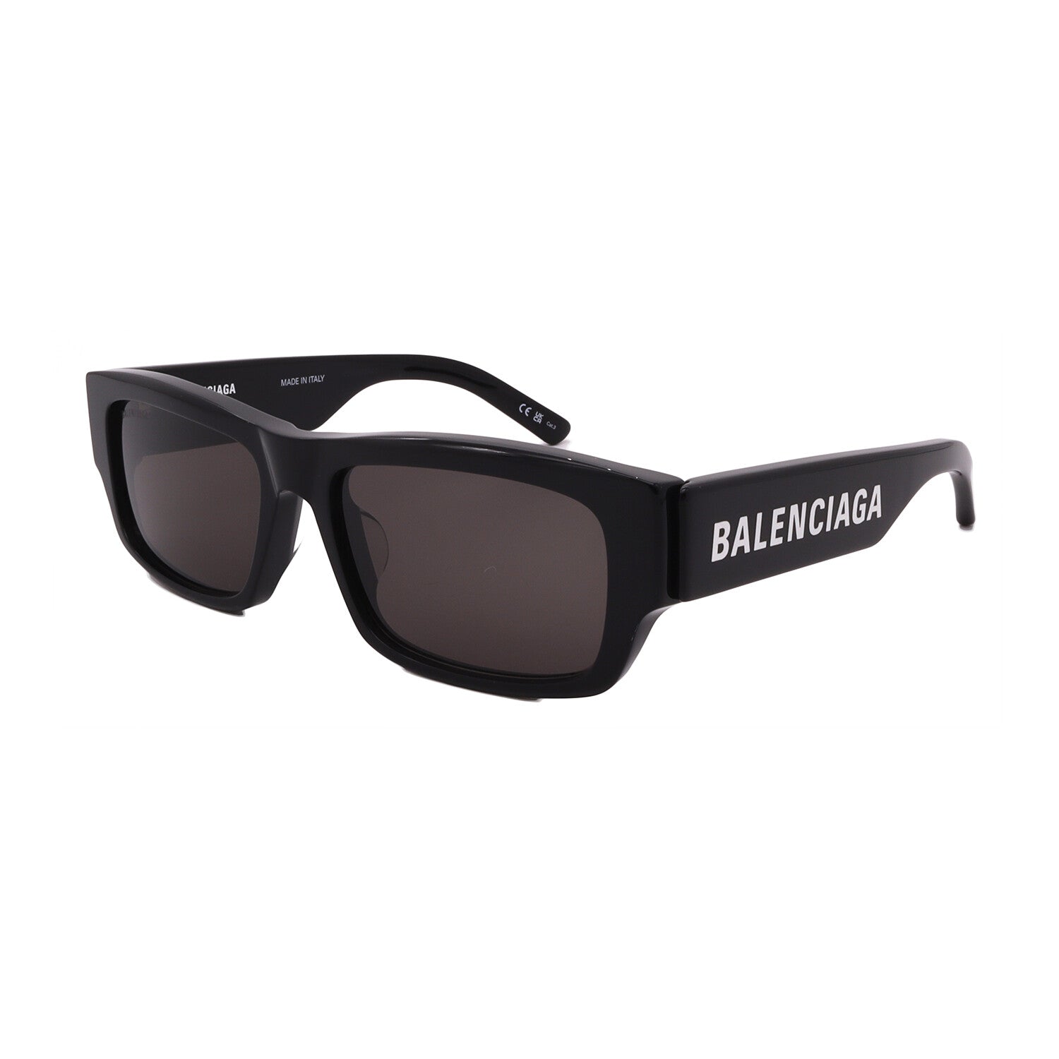 Balenciaga // Men's // BB0261SA 001 Square Sunglasses // Black + Grey Lenses