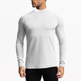 Mock Neck Long-Sleeve T-Shirt