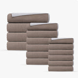 Double Face 16 Pieces Turkish Towels Set
