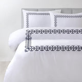 Engaged Embroidery Duvet Cover // Navy