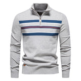 Striped Zip-Up Pullover