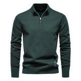 Solid Zip-Up Pullover