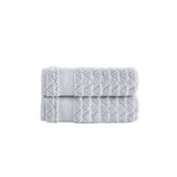 Herringbone Hand Towel // Silver // Set of 4