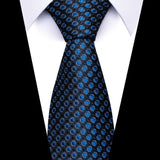Formal Men's Necktie // Royal Dot Matrix Blue