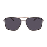 Men's // Ferragamo SF298S 037 Navigator Sunglasses // Brown Titanium + Gray