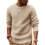 Crewneck Waffle Knit Sweater