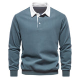 Long-Sleeve Polo Sweatshirt