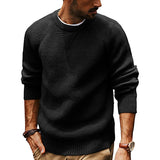 Crewneck Waffle Knit Sweater