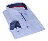 Jordan Button-Up Shirt With Contrast Details // Navy Stripe // Contemporary Fit (Regular)