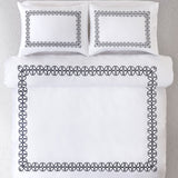 Engaged Embroidery Duvet Cover // Navy