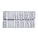 Herringbone Bath Sheet // Silver