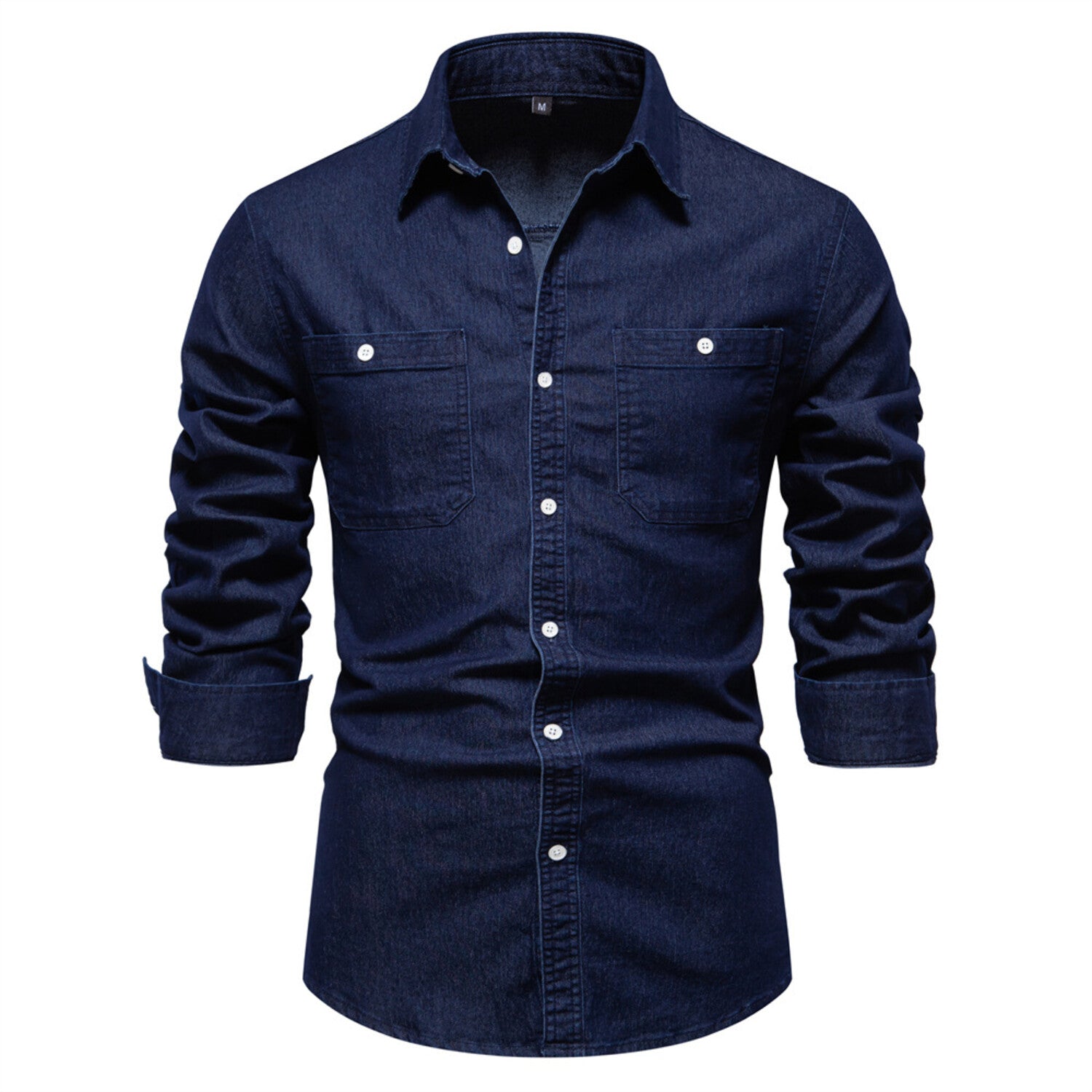 Long-Sleeve Denim Field Button-Up