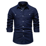 Long-Sleeve Denim Field Button-Up