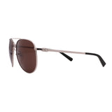 Men's // Ferragamo SF157S 045 Aviator Sunglasses // Silver + Brown Gradient