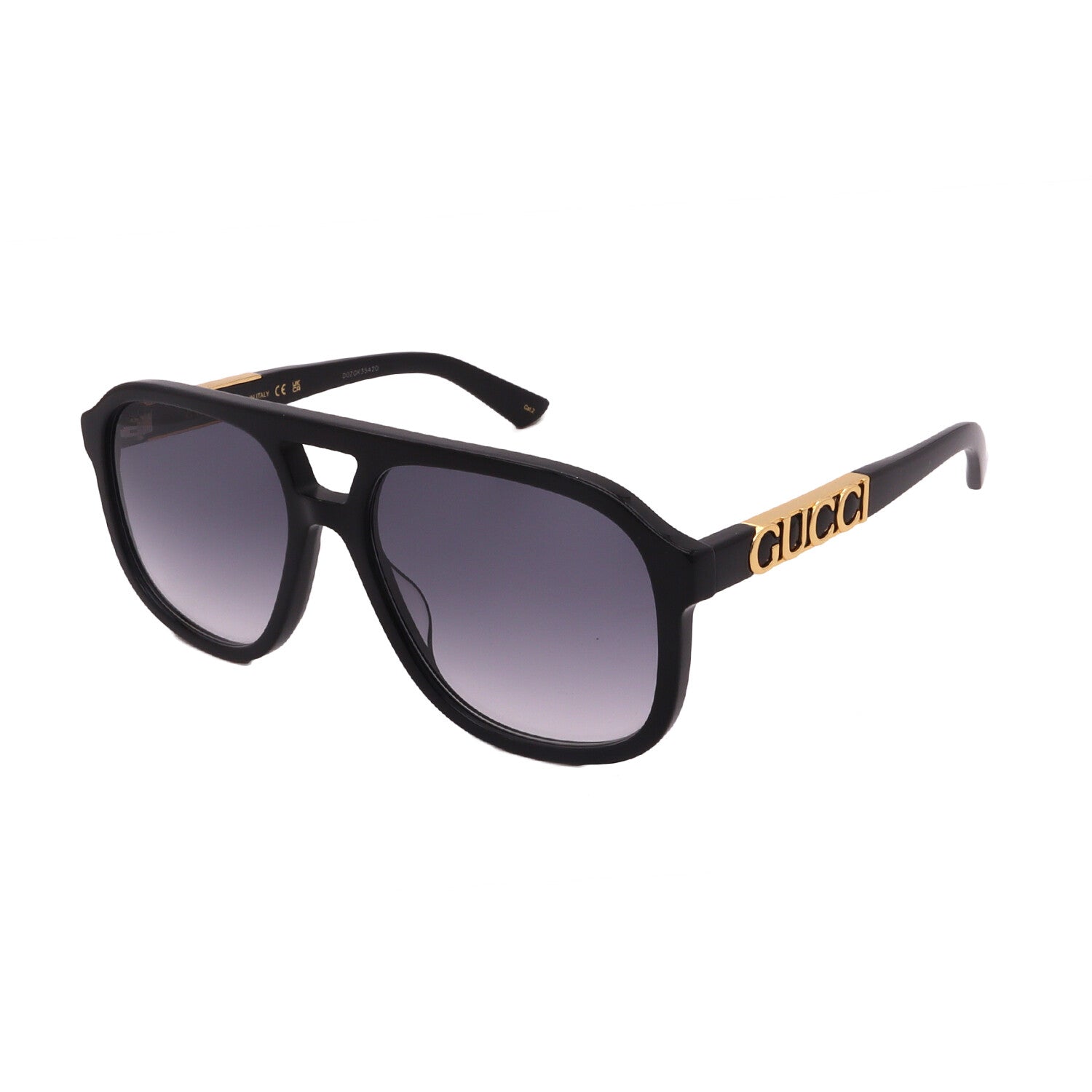 Gucci // Men's // GG1188S 002 Aviator Sunglasses // Black + Gray Gradient Lenses