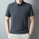 Waffled Textured Short-Sleeve Polo