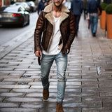 Faux Leather Flight Jacket