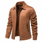 Faux Suede Zip-Front Jacket