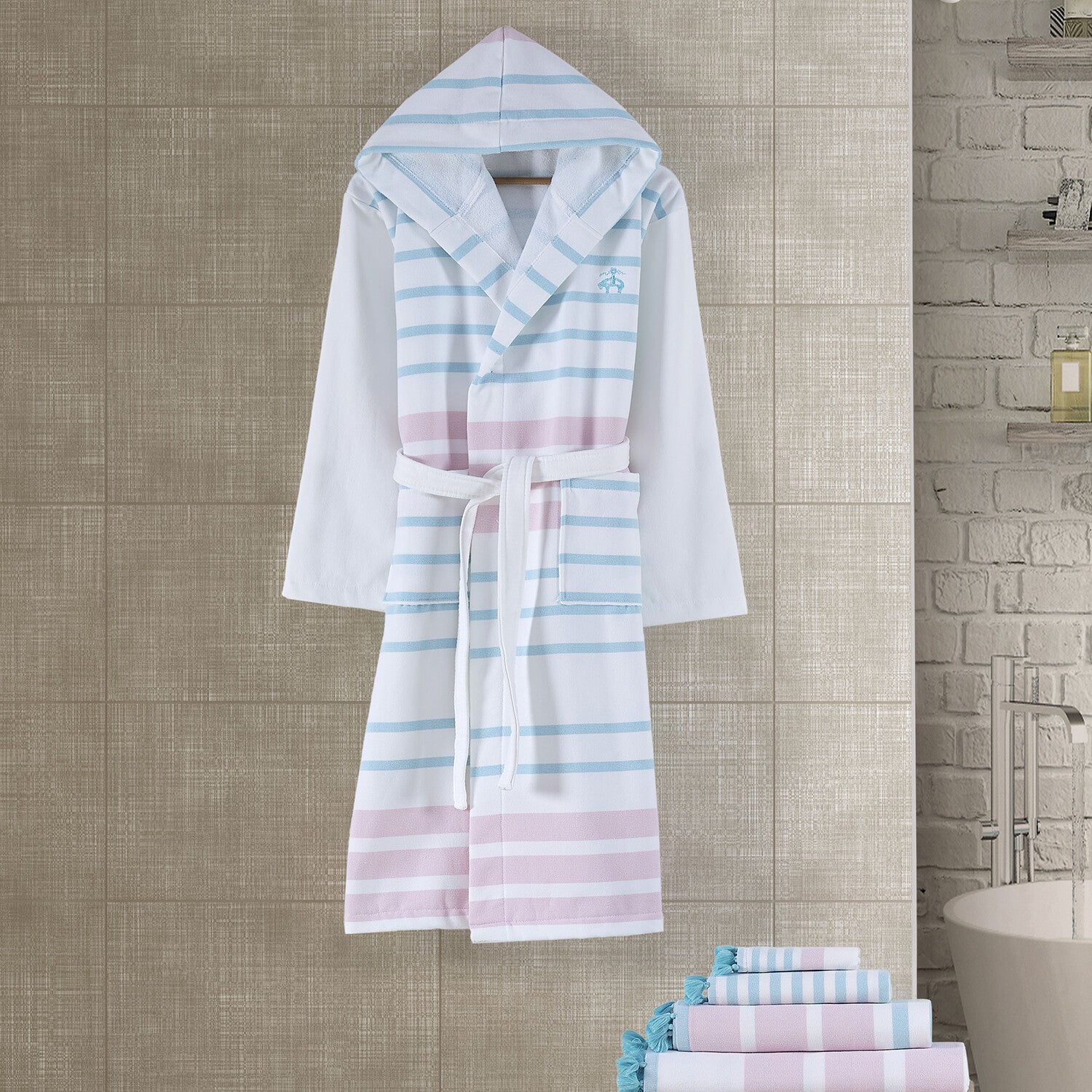Brooks Brothers Turkish Peshtemal Bathrobe // Orange