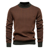 Mock Neck Striped Sweater