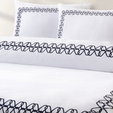 Engaged Embroidery Duvet Cover // Navy