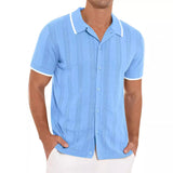Knit Tipped Collar Button-Down Shirt