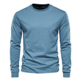 Solid Crewneck Long-Sleeve T-Shirt